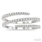 3/8 Ctw Open-End Round Cut Diamond Fashion Ring in 14K White Gold