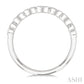 3/4 Ctw East-West Set Oval Cut Bezel Diamond Stackable Fashion Band in 14K White Gold