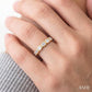 3/4 Ctw East-West Emerald Cut Bezel Diamond Fashion Band in 14K Yellow Gold
