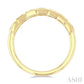 3/4 Ctw East-West Set Princess Cut Bezel Diamond Stackable Fashion Band in 14K Yellow Gold
