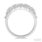 1 1/2 Ctw Baguette and Round Cut Diamond Fashion Ring in 14K White Gold