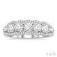 1 Ctw Baguette and Round Cut Diamond Fashion Ring in 14K White Gold