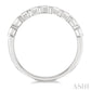 3/4 Ctw North-South Bezel Set Emerald Cut Diamond Fashion Band in 14K White Gold