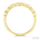 3/4 Ctw North-South Bezel Set Emerald Cut Diamond Fashion Band in 14K Yellow Gold