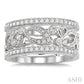 1/2 Ctw Round Cut Diamond Triple Band Set in 14K white Gold