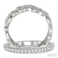 1/2 Ctw Round Cut Diamond Triple Band Set in 14K white Gold