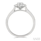 1/3 Ctw Oval Lattice Lovebright Round Cut Diamond Ladies Ring in 14K White Gold
