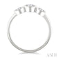 1 Ctw 3-Stone Bezel Set Oval Cut Diamond Ring in 14K White Gold