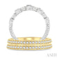 3/4 Ctw Round Cut Diamond Triple Band Set in 14K Yellow and White Gold