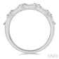 1 1/5 Ctw Double Baguette and Round Cut Diamond Fashion Band in 14K White Gold