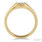 1/6 Ctw Cushion Shape Lovebright Diamond Ring in 14K Yellow and White Gold