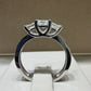 1.50 CTW Princess Cut Three-Stone Diamond Engagement Ring | 14K White Gold