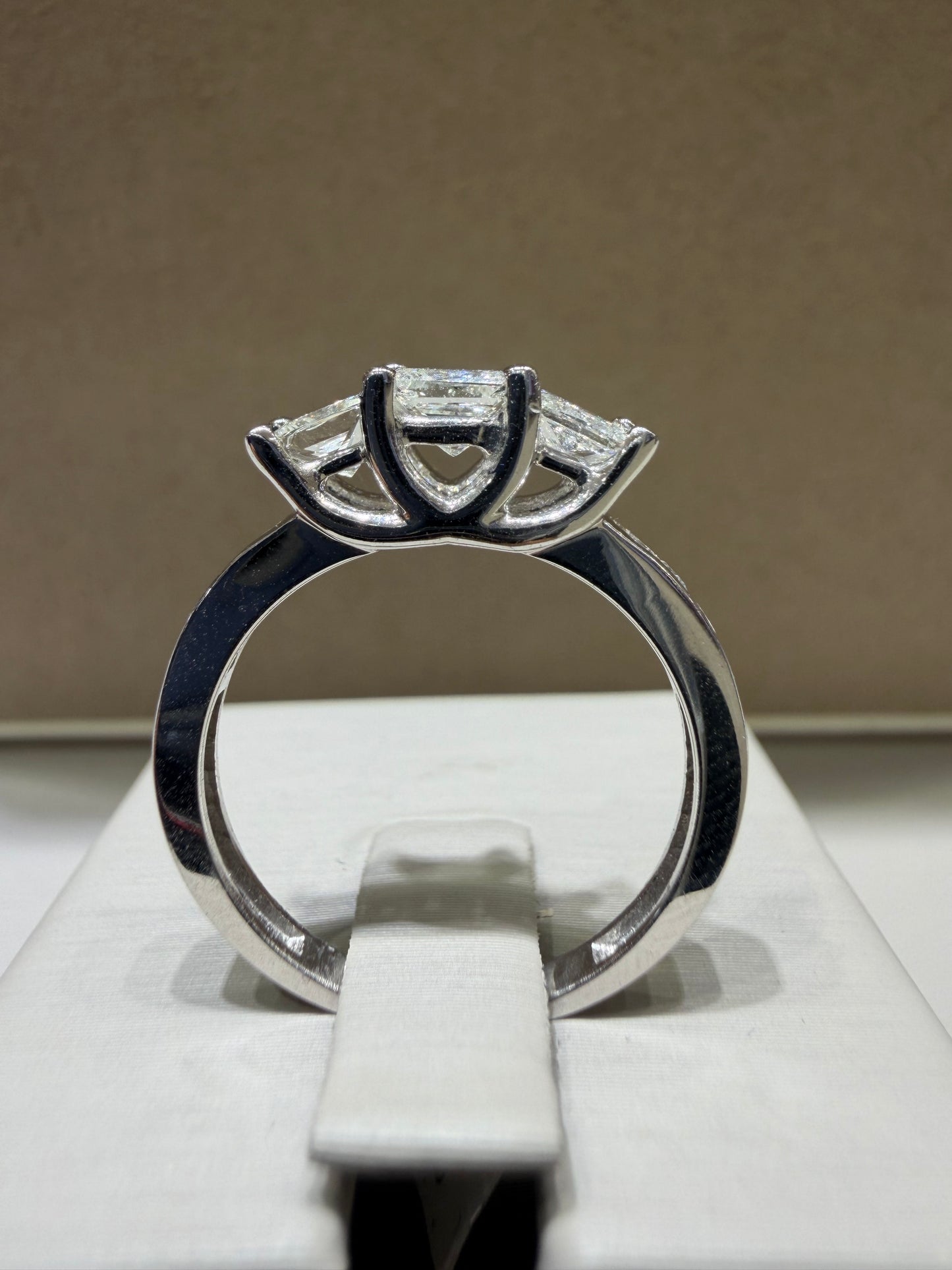 1.50 CTW Princess Cut Three-Stone Diamond Engagement Ring | 14K White Gold