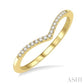 1/10 Ctw Chevron Round Cut Diamond Petite Band in 10K Yellow Gold