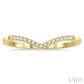 1/10 Ctw Chevron Round Cut Diamond Petite Band in 10K Yellow Gold