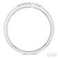 1/10 Ctw Petite Reclining Cross Round Cut Diamond Stackable Fashion Ring in 10K White Gold