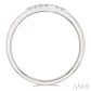 1/10 Ctw Petite Reclining Cross Round Cut Diamond Stackable Fashion Ring in 10K White Gold