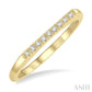 1/20 Ctw Bar Top Round Cut Diamond Stackable Petite Ring in 10K Yellow Gold