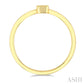 1/6 Ctw Petite Bezel Set Emerald Cut Diamond Fashion Ring in 10K Yellow Gold
