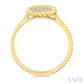 1/5 Ctw Oval Shape Rope Accent Round Cut Diamond Fashion Ring in 10K Yellow Gold