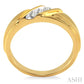 1/8 Ctw Round Cut Diamond Men's Band in 10K Yellow Gold
