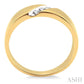 1/8 Ctw Round Cut Diamond Men's Band in 14K Yellow Gold