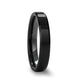 CITAR Polished Finish Black Ceramic Ring with Beveled Edges - 4mm - 12mm - 6mm