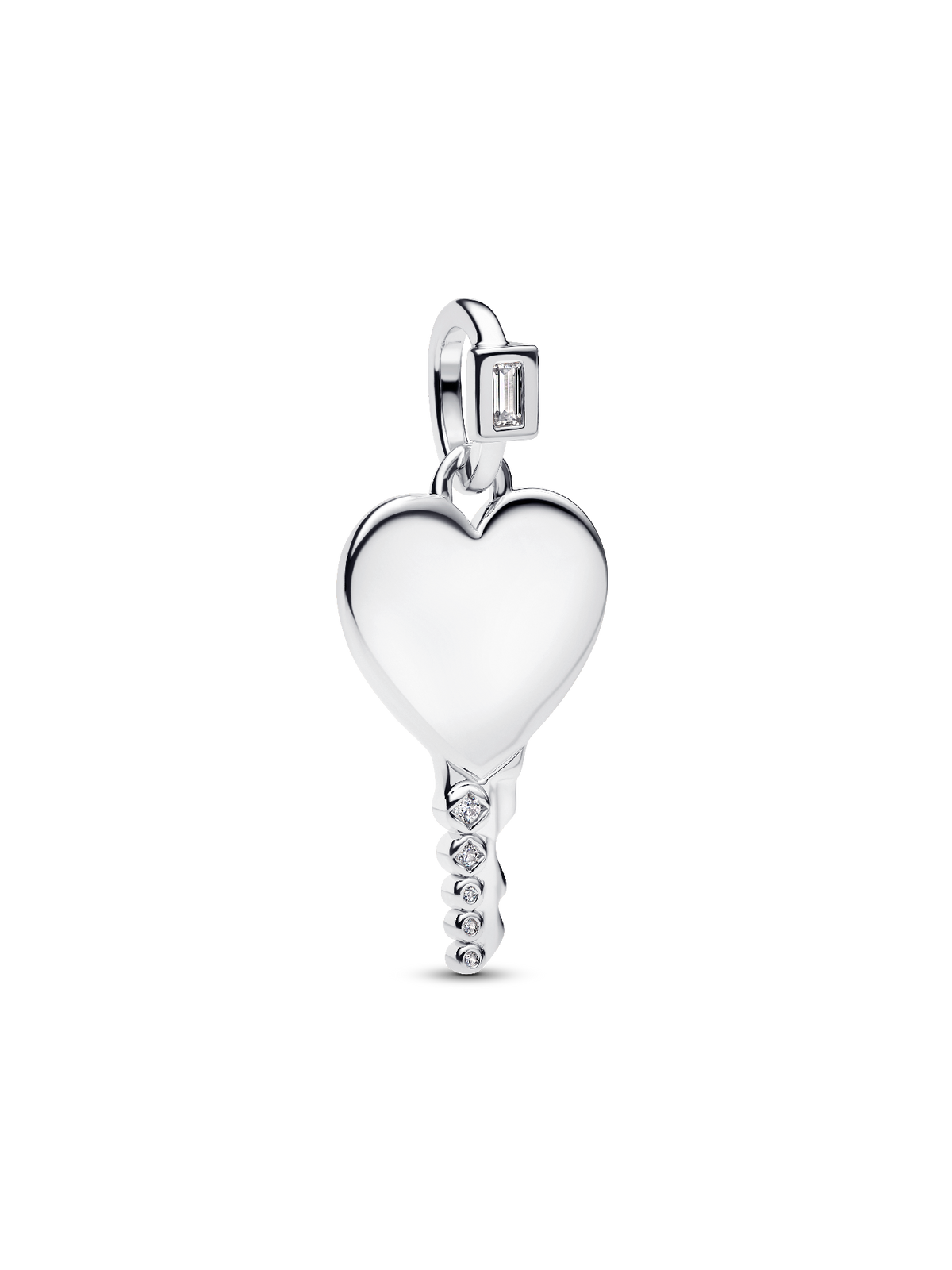 Pandora Engravable Heart Key Pendant