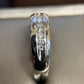 MEN'S  8 ROUND DIAMOND BAND IN 10k WHITE GOLD 1/4ctw