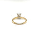 14k yellow gold 1carat princess cut solitaire Wedding Ring EGL certified