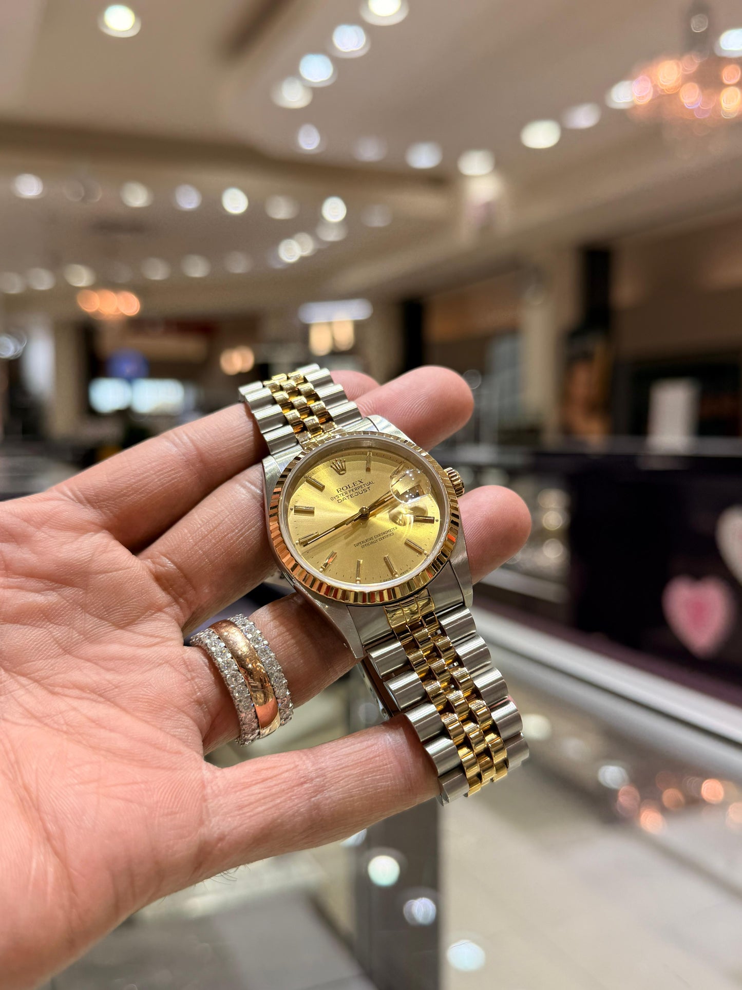 Rolex Datejust Watch | 16233 | 36MM | Gold Index | Jubilee Band