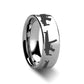 MP5 Firearm Design Engraved Flat Tungsten Ring - 4mm - 12mm - 6mm