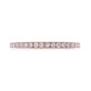 LILLIAN Flat Polished Rose Gold Plated Titanium Women's Wedding Ring With Small Lab-Created White Diamonds Setting - 2mm