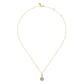 Gabriel & Co. 14K White and Yellow Gold Diamond Cluster Bujukan Drop Pendant Necklace .25CTW