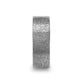 Fingerprint Engraved Flat Pipe Cut Tungsten Brushed Ring - Mercury - 4mm - 12mm - 6mm