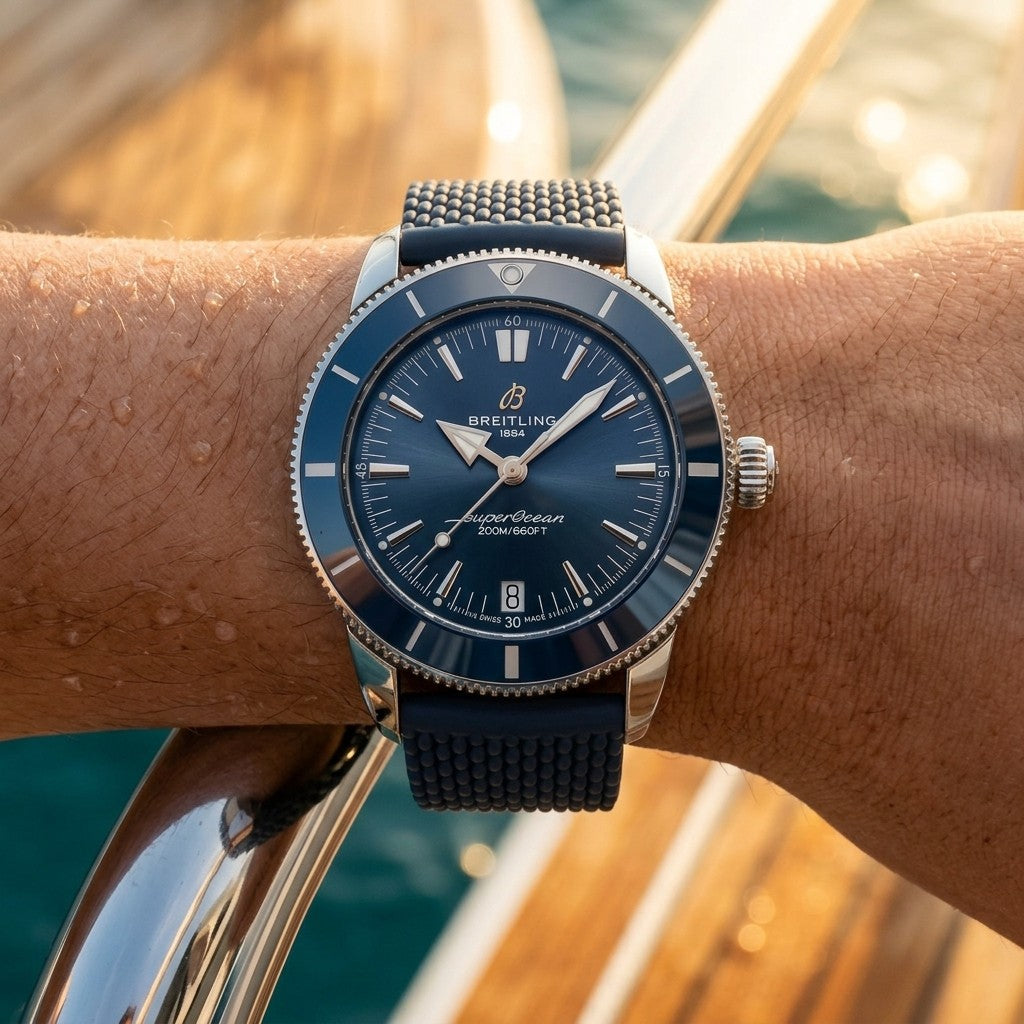 Breitling Superocean Heritage Automatic 36 — Blue Dial — lifestyle