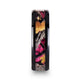 LAUREL Realistic Tree Camo Black Ceramic Wedding Band with Real Pink Oak Leaves - 6mm - 8mm