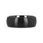 ATTOR Domed Brush Finished Black Ceramic Wedding Band - 2mm - 12mm - 6mm