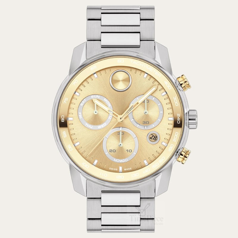 Movado Bold Verso Chronograph 44Mm Champagne Dial 3600907