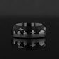 Graveyard Halloween Engraved Domed Black Tungsten Ring Brushed (Raider) - 4mm - 12mm - 6mm