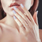 5X3 MM Oval Shape Citrine and 1/20 Ctw Round Cut Diamond Halo Semi-Precious Ring in 10K White Gold