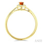 5X3 MM Oval Shape Citrine and 1/20 Ctw Round Cut Diamond Halo Semi-Precious Ring in 10K Yellow Gold