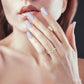 5X3 MM Oval Shape Peridot and 1/20 Ctw Round Cut Diamond Halo Semi-Precious Ring in 10K White Gold