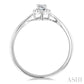 5X3 MM Oval Shape White Topaz and 1/20 Ctw Round Cut Diamond Halo Semi-Precious Ring in 10K White Gold