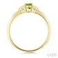 1/20 Ctw Oval Cut 6X4 MM Peridot and Round Cut Diamond semi-precious Ring in 10K Yellow Gold