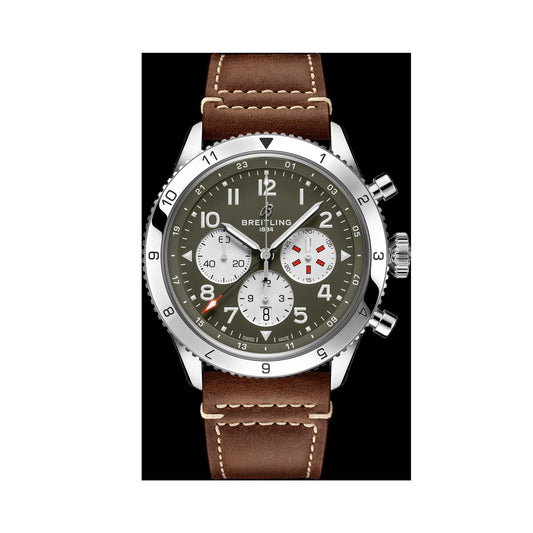Breitling Super AVI B04 Chronograph GMT 46 Curtiss Warhawk — Green Dial