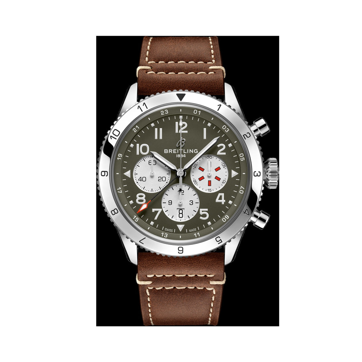 Breitling Super AVI B04 Chronograph GMT 46 Curtiss Warhawk — Green Dial