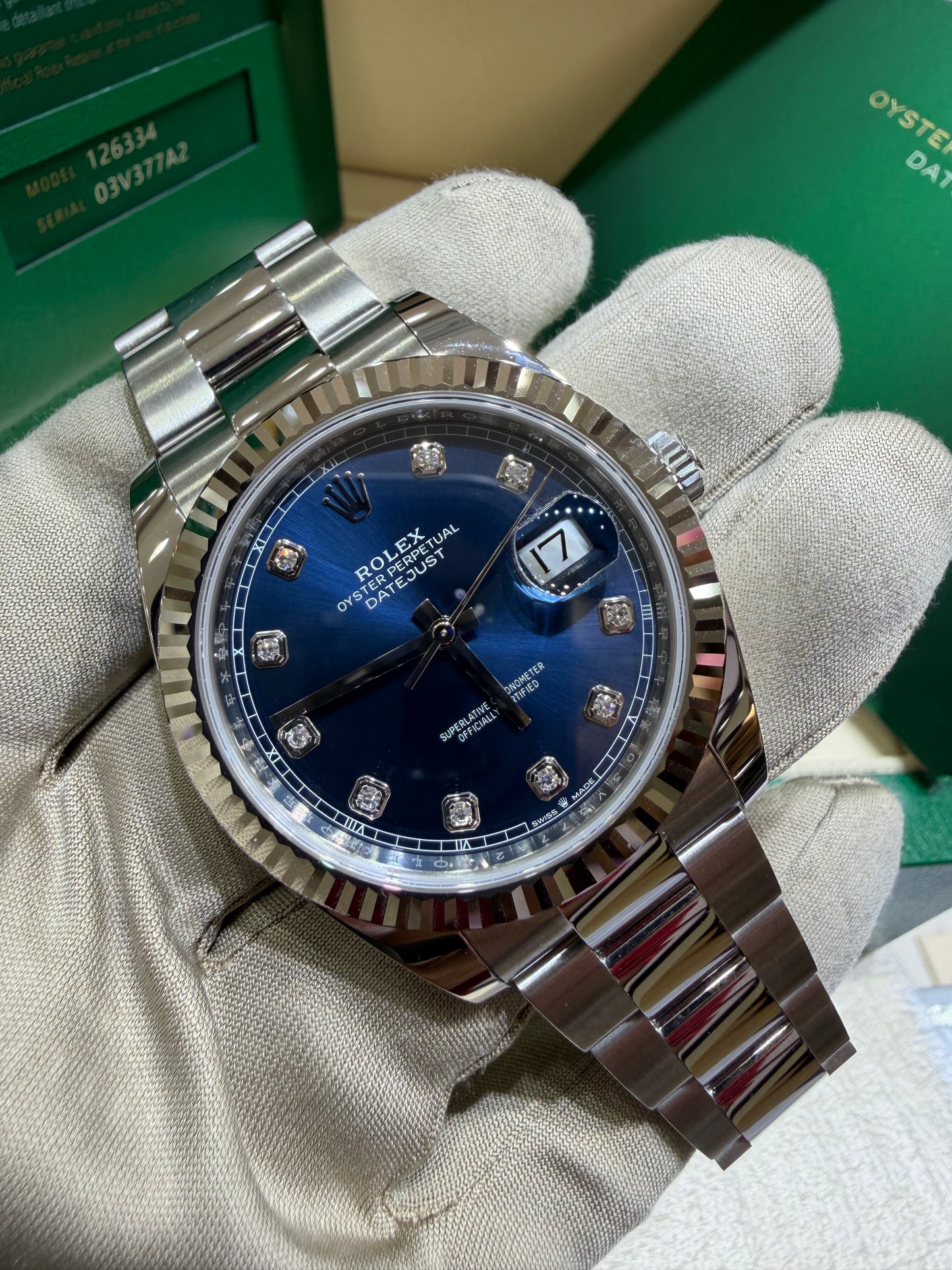 Rolex Datejust 41mm Stainless Steel 126334 Blue