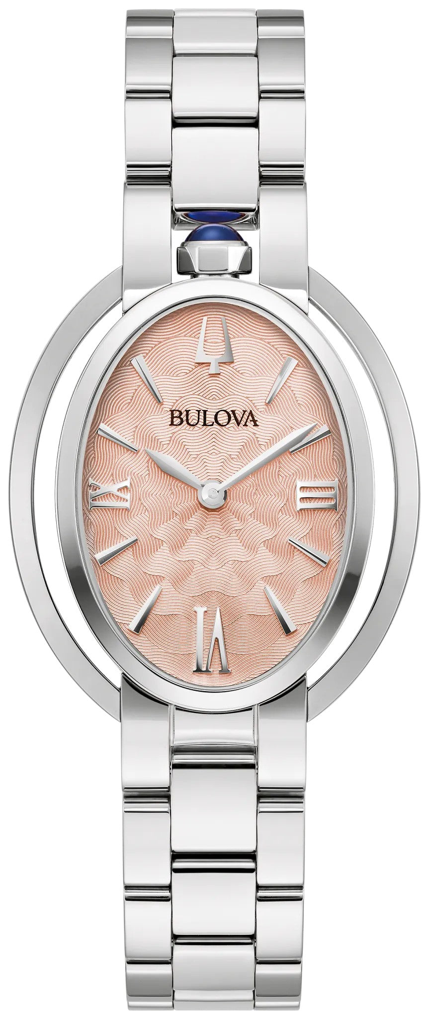 Bulova Salmon Dial Stainless Steel Bracelet Rubaiyat 96L331