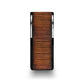 ATREUS Polished Black Ceramic Flat Wedding Band with Koa Wood Inlay - 6mm - 10mm